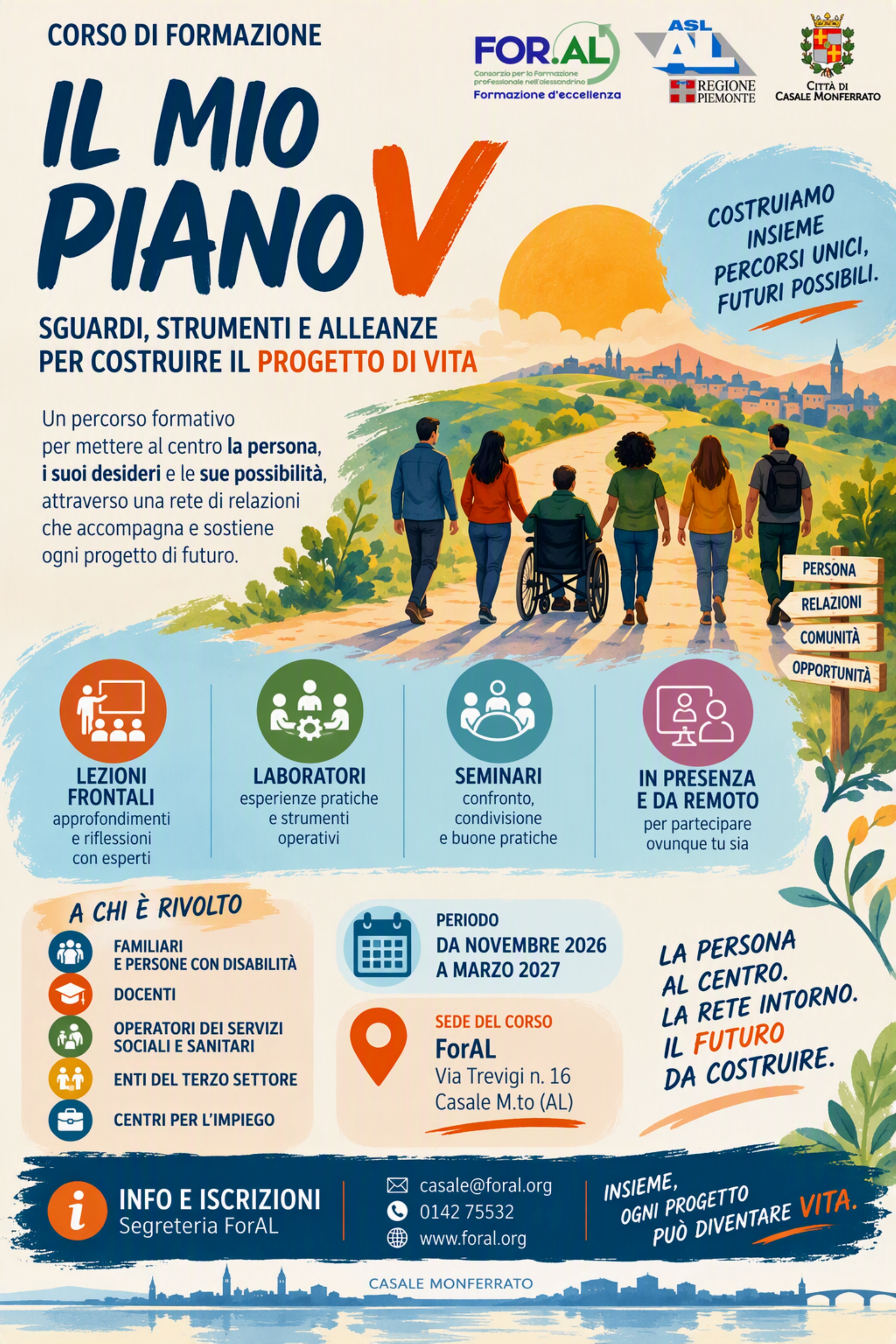 Percorso formativo "Il mio Piano V - Sguardi, strumenti e alleanze per costruire il Progetto di Vita"